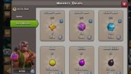 In-game items available in Trader's shop (Image via Supercell)